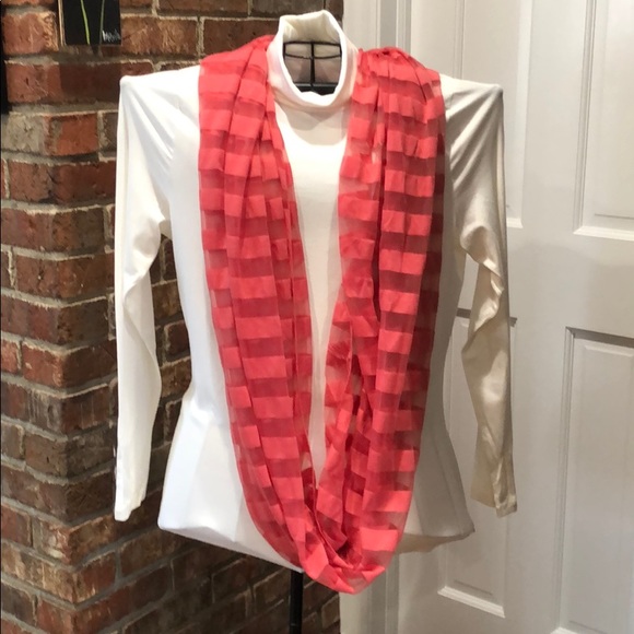 Dark Pink Stripe Scarf - Picture 3 of 6